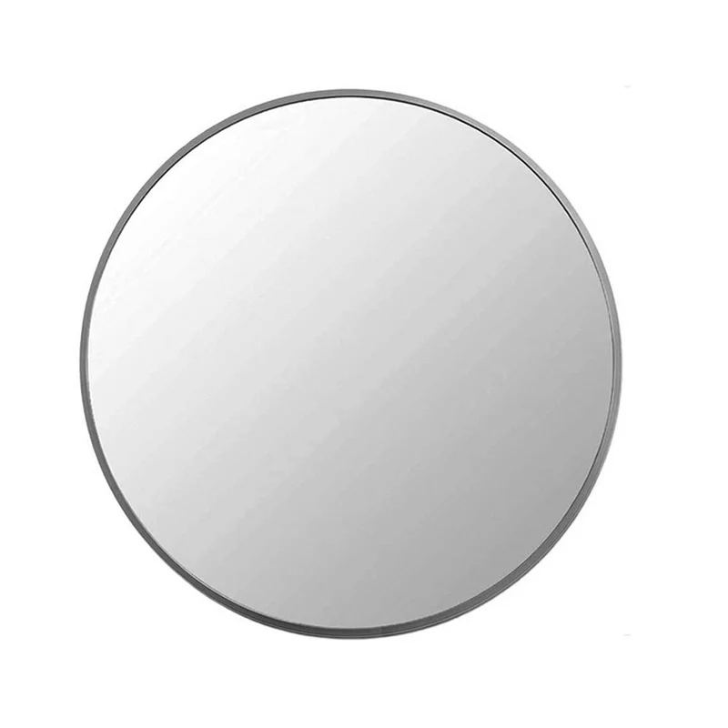 round brushed silver nickel stainless steel frame wall decorative metal wall mirror for vanity for amazon source