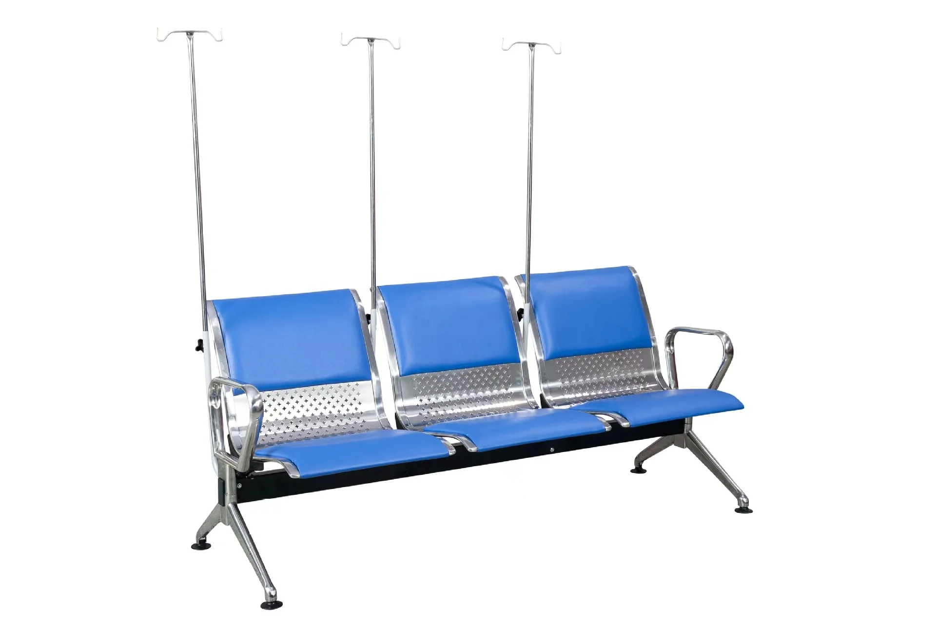 Hospital Transfusion Chair Hospital Waiting Chair 3-Seater With Infusion Stand Iv Chairs