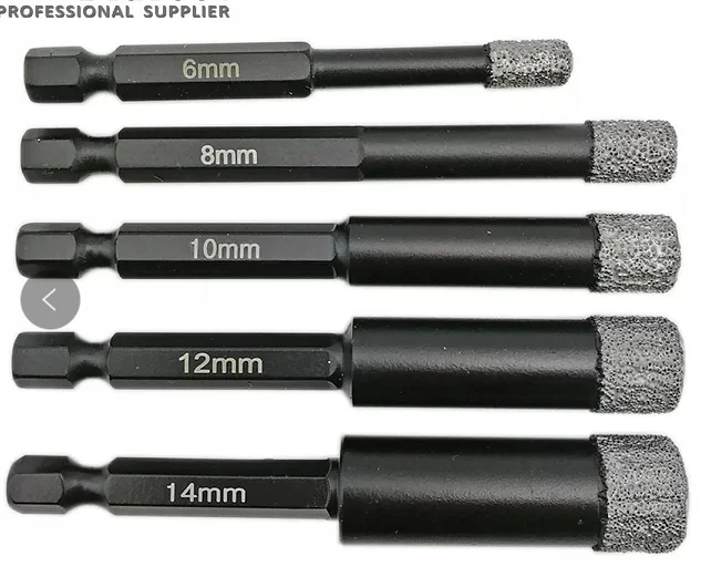 Hexagon Shank Hole Saw Vacuum Brazed Diamond Core Drill Bit for Ceramic Porcelain Marble Drilling hole opener