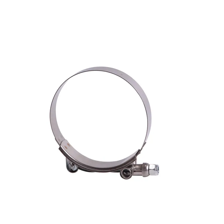 4 Inch Heavy Duty T-Bolt Clamp Polished Stainless Steel Automotive Pipe Strap for Turbo Intake Intercooler Silicone Hose