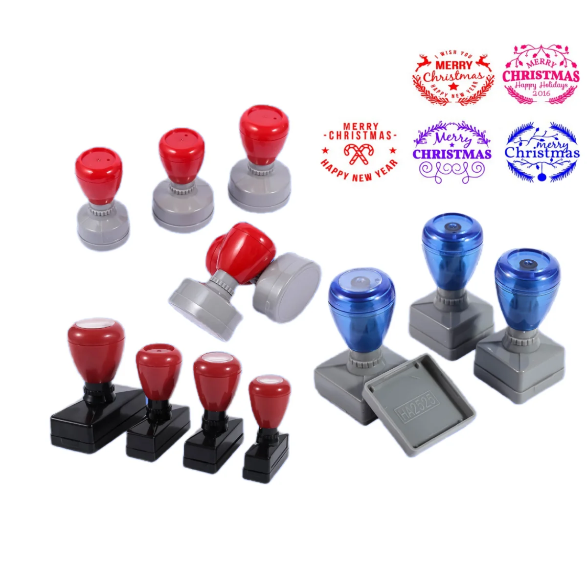 Custom Patterns Pre Inked Rectangle Round Square Flash Stamp Holder Plastic Rubber HA Flash Foam Stamp