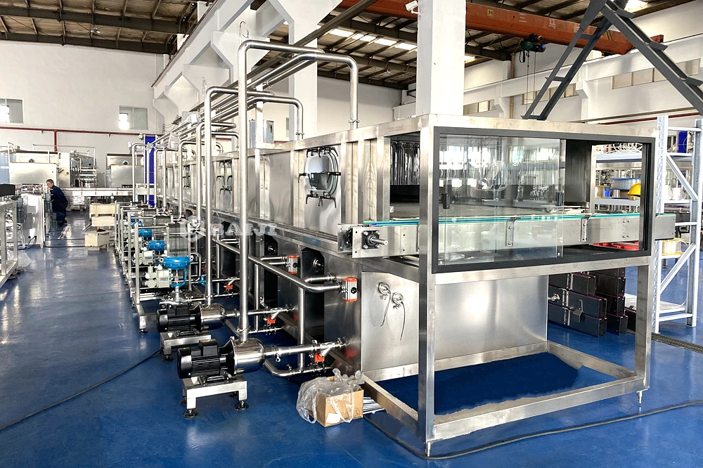 Automatic 3 in 1 rotary small bottle fruit juice making filling machine production line