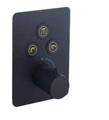 Wholesale Concealed 3 Way Push Button Thermostatic Diverter 3 Outlet Solid Brass Mixer Control Valves