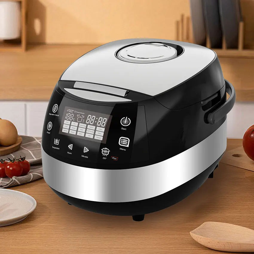 2024 New Rice Cooker Heating Plate Free Parts Shipping Silver Crest Multifunctional Rice Cooker 5L Low Sugar