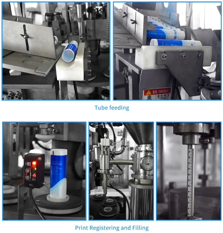 Inner Heating Type Toothpaste Tube Filling Sealing Machine Tube Filling Machine Equipment For Cosmetic Production Line
