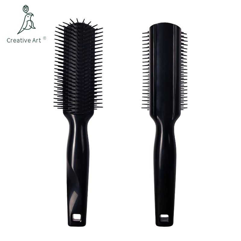 Professional Manufacturer Black & red Detangling Hair Brush Flexible Vent Custom Denman Vent Hollow Hair brush