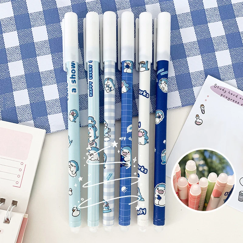 Factory New Arrival Eraser Gel Pen 0.5/1.0 mm Refill Rainbow Color Smooth Writing Gel Pen Plastic