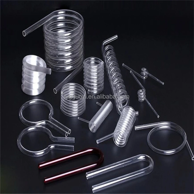 high-temperature spiral quartz glass tubing pyrex pipes for sale
