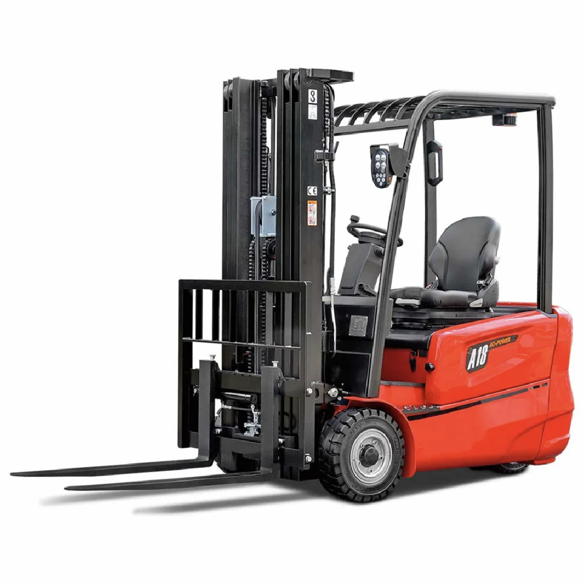 RED-LIFT 3wheel battery forklift operated lead-acid battery forklift Inmotion controller