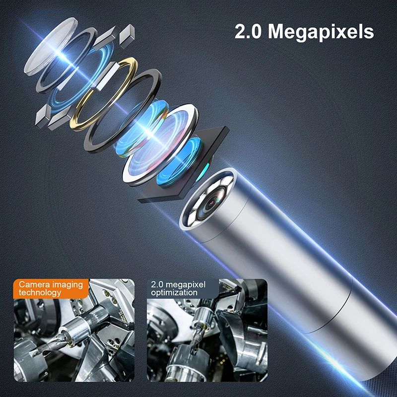 Lancol 1.5 meter Multifunctional articulating borescope with 8mm single lens