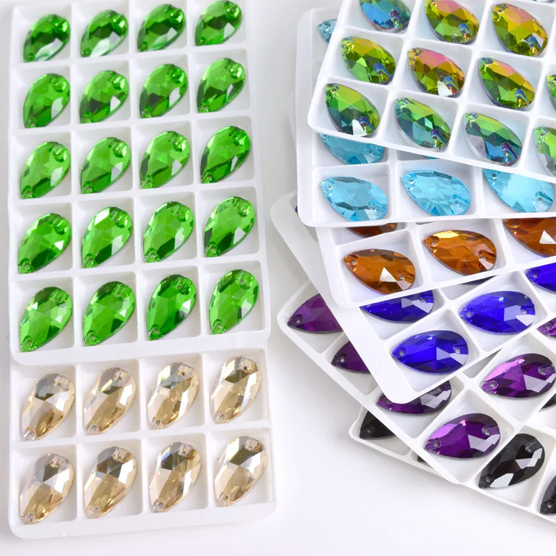 K9 Crystal Glass material Sew On Rhinestone Clothes Garments Shoes DIY Jewelry Making Accessories Sew On Rhinestone