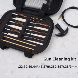 20pcs Barrel Cleaning Tools for 9mm.22 .357 .38/ .40 .45 Caliber with Bronze Bore Brush Flexible Cable gun cleaning brush kit