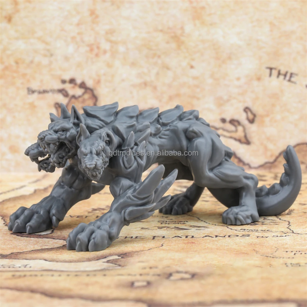 Paintable Majestic Cerberus Monster DND Miniature Fantasy Powerful Role-Playing Game Experience Miniature Terrain