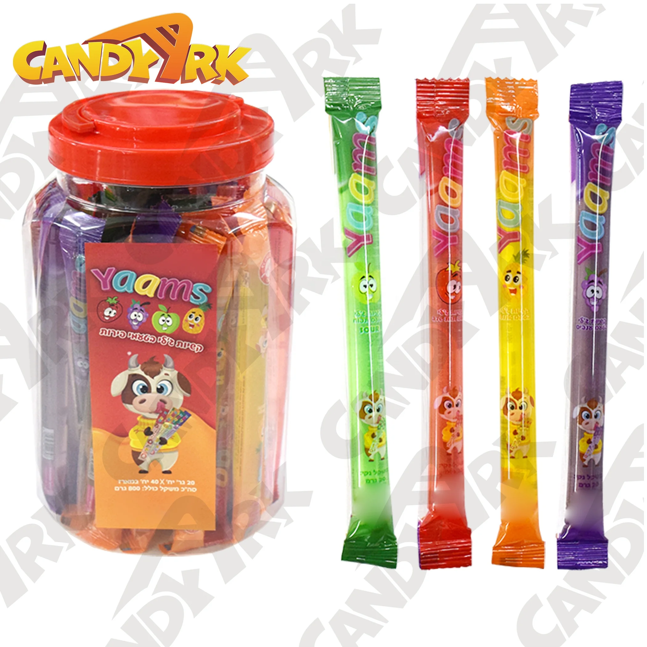 Jar package fruit jelly stick straw candy jelly noodle candy