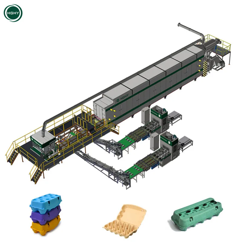 Paper Pulp Molding Egg Carton Production Line Dry Pressed Molded Box Equipment Fully Automatic Pulp Molding Egg Carton Machine