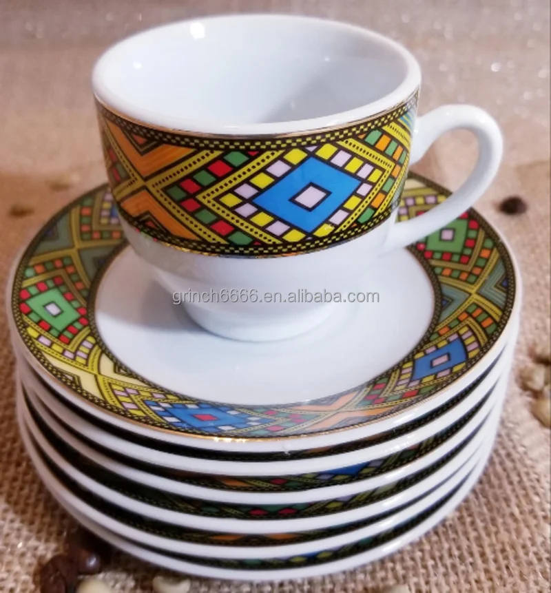 Ethiopian Eritrean Complete Coffee Set Traditional Art Ethiopian Jebena Coffee Set sheba coffee cups set