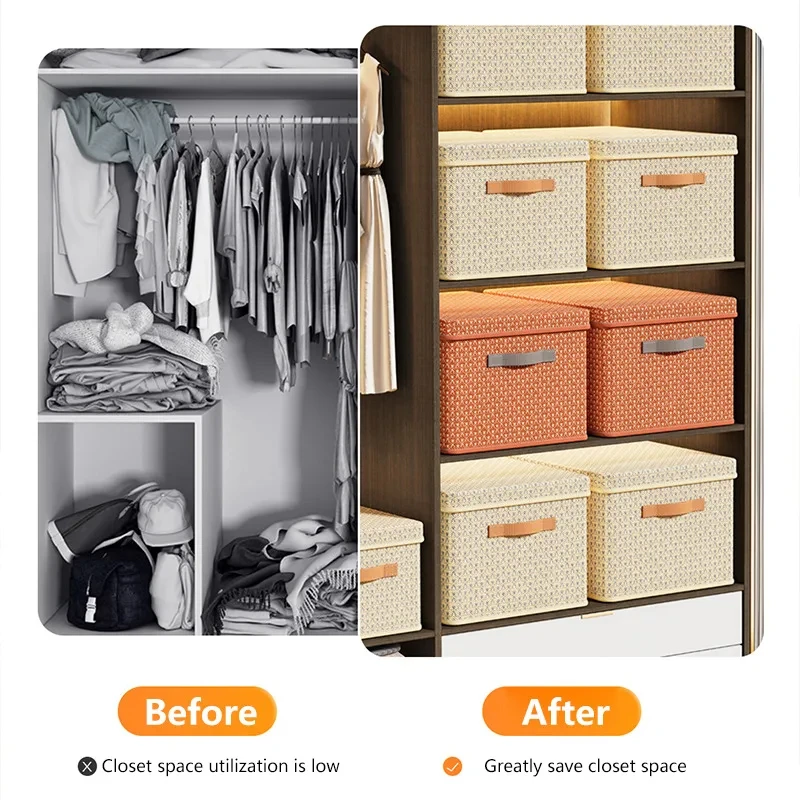 Wardrobe Clothes Storage Box Foldable Jeans Storage Box Decorative Boxes Customized Logo Opp Bag Modern Foldable Shoes Rack