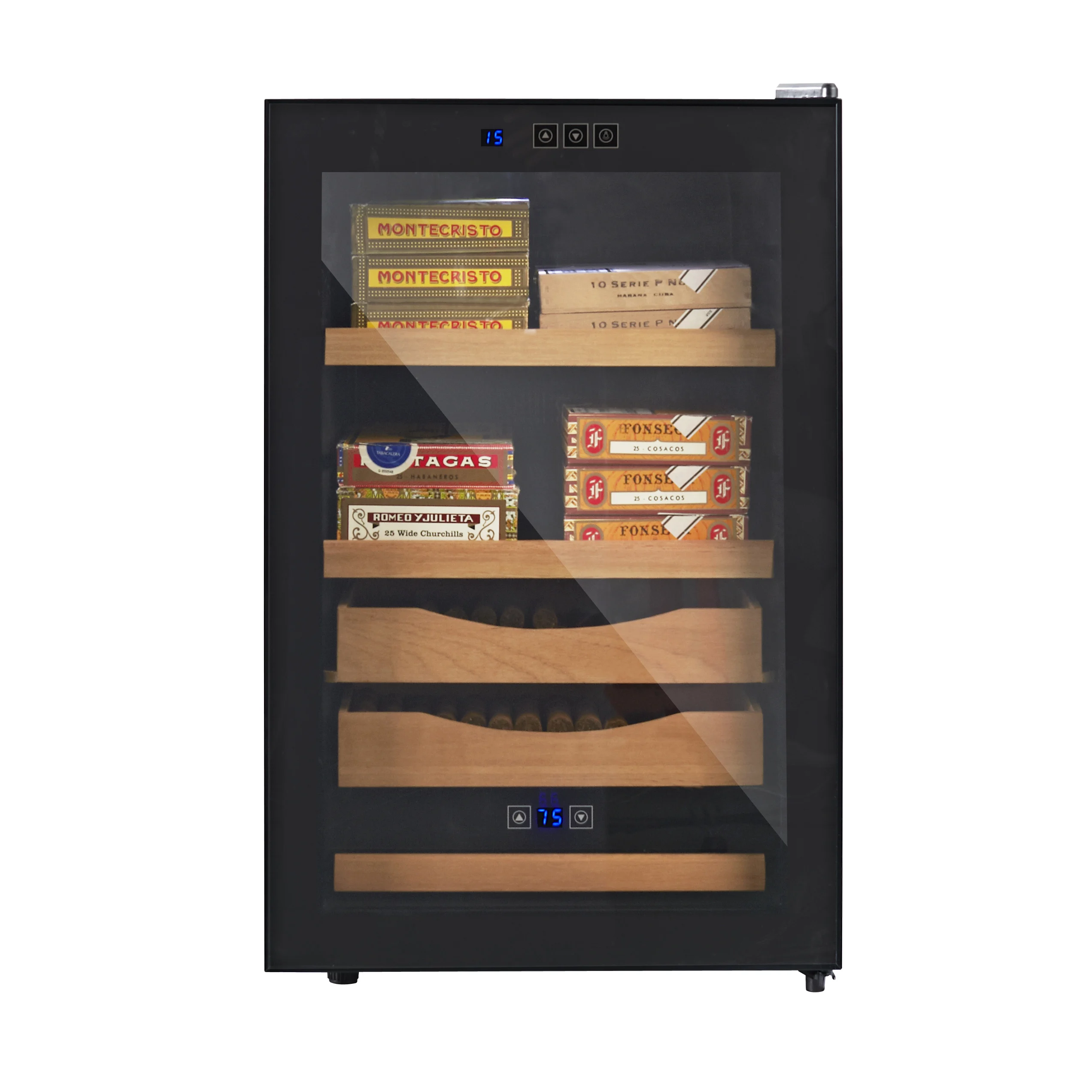 
65L 12-23 degree adjustable 50%-80% humidity semiconductor cigar case humidor 