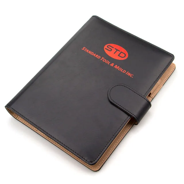 Free sample custom design print pu leather notebook A4 a5 in a box
