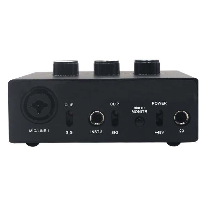 2022 2x2 USB audio interface for recording microphones and instruments Audiophile 48 kHz resolution for professional audio
