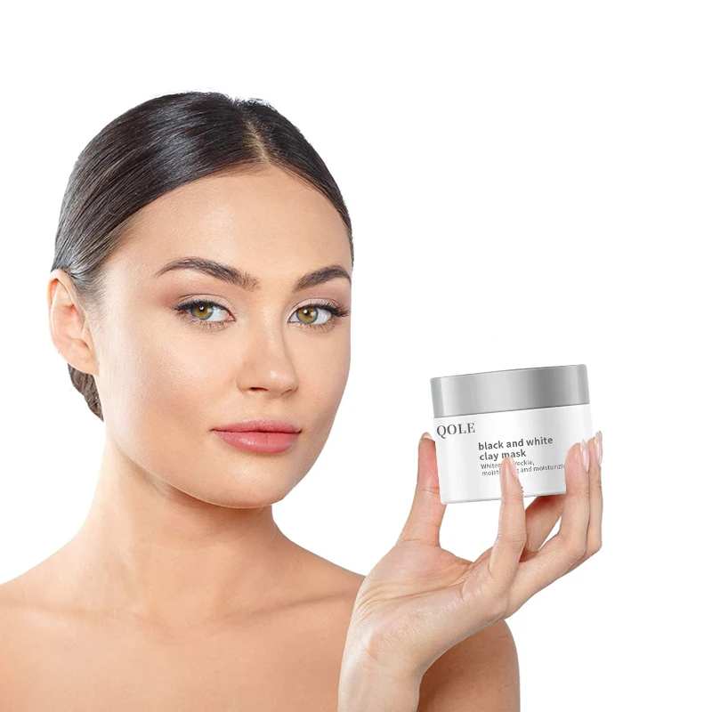 Private Label Facial white and Black Mask Blackhead Remover Deep Cleansing Mask Peel Clay