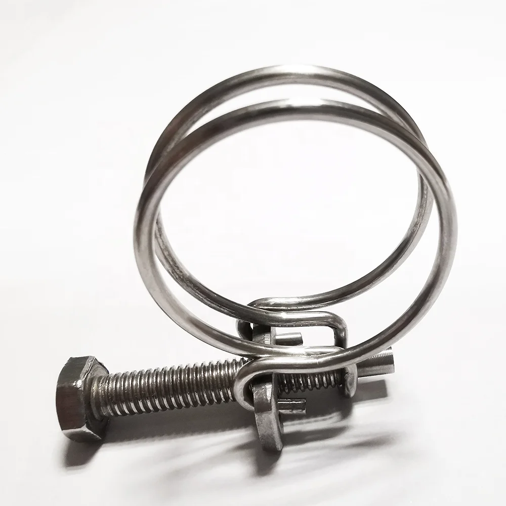 Customized Strong Wire Ring Pipe Clips Adjustable Metal Tube Clamps Clips Galvanized Steel Double Wire Hose Clamps Manufacturer