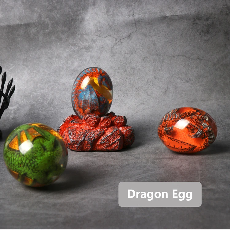Wholesale Halloween Decorations Creative Resin Crafts Luminous Lavag Dragon Eggs Dinosaur Eg Hot Souvenir