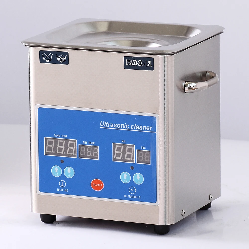 Ультразвуковой очиститель ювелирных изделий емкостью 1,8 л с корпусом из нержавеющей стали