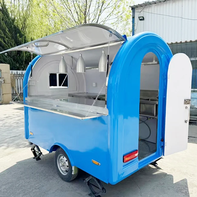 Ice cream food trailer hot dog and hamburger fast food cart Mobile Food Truck
