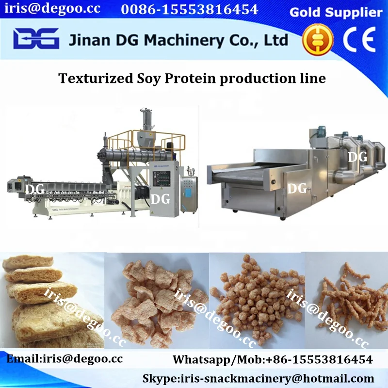 HMMA High Moisture Protein meat make machine/Vegan Mock protein Production line/Dry wet soy chunks extrusion machinery