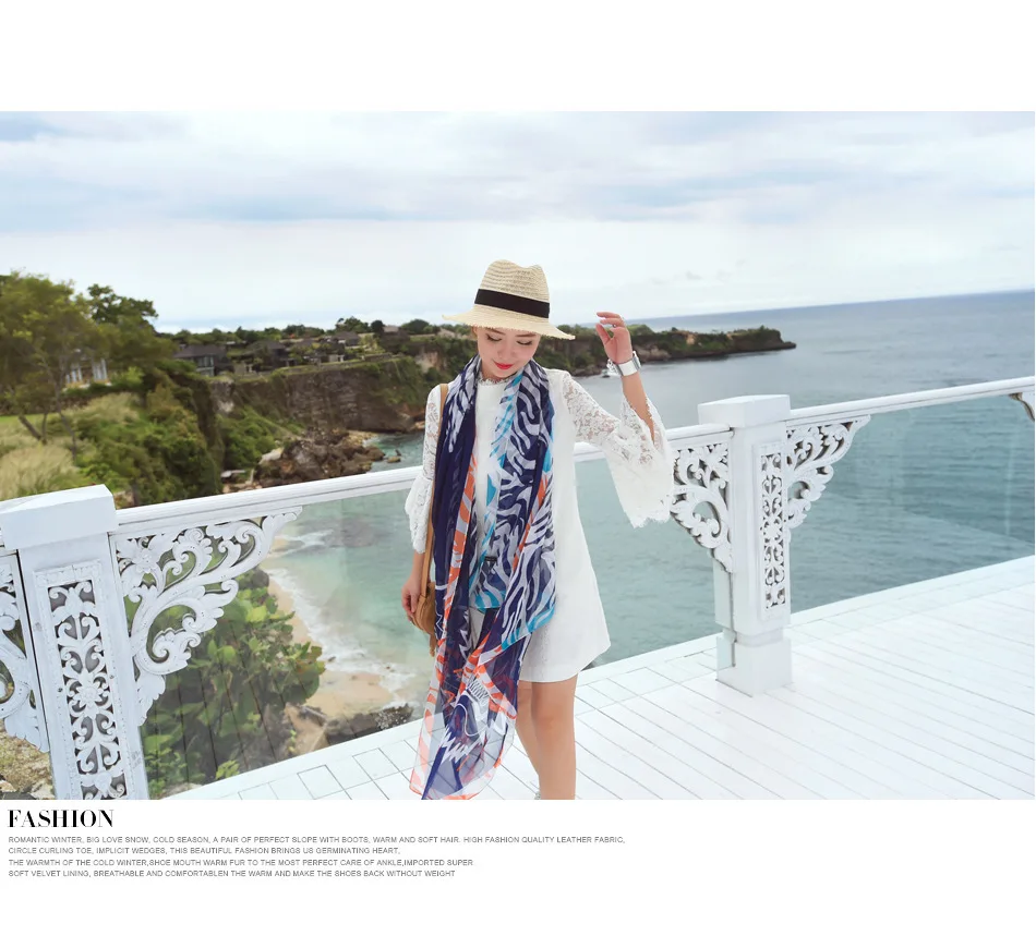 
Elegant Fashion Scarf Shawl 190*140 Cm Summer Traveling Printed Beach Body Scarf Beach Silk Scarf Shawls 