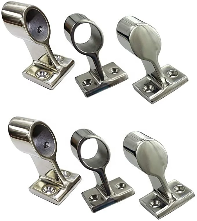 Anshun Marine Grade 316 Stainless Steel Boat Handrail Fitting Center Front Tail Stanchion