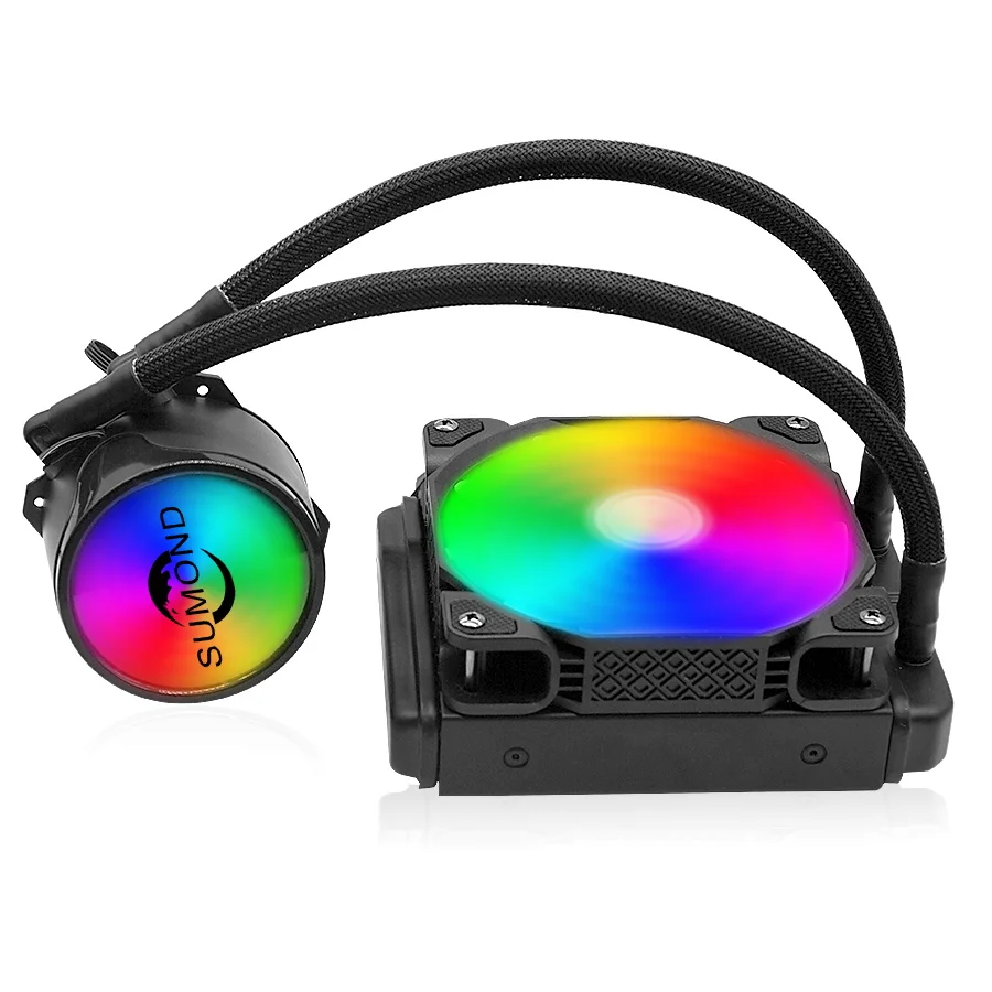 120 мм жидкий ARGB кулер для процессора Intel LGA 2066 2011 115X AMD AM4 AM3 + AM3 FA2 + FM2 процессор