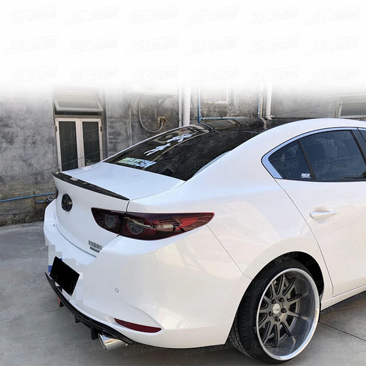JSK стиль углеродное волокно задний спойлер багажника для 2020 MAZDA 3 AXELA