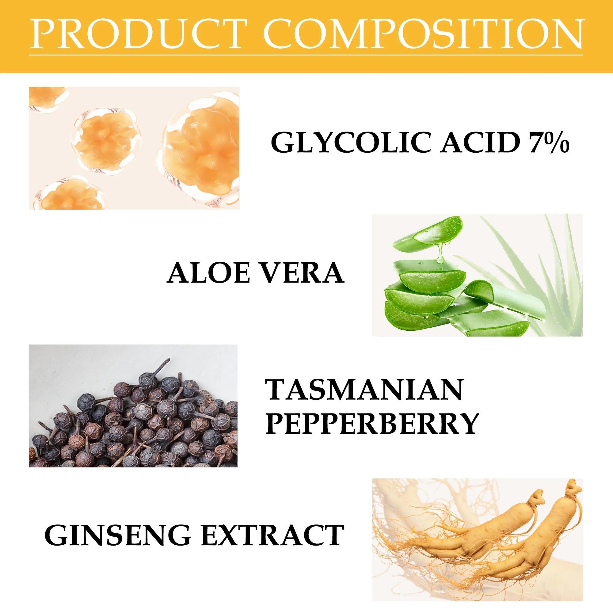 7% Glycolic Acid Toner Fruit Acid Exfoliating Face Water AHA BHA Whitening Treatment Skin Solution