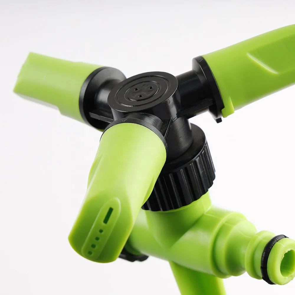 JS-2236 adjustable 3 arms plastic spike garden nozzle lawn traveling sprinklers