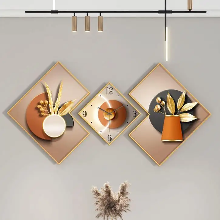Modern decorative wall clocks 2022 designs nordic style home decoration modern watch big clock wall with decorative painting