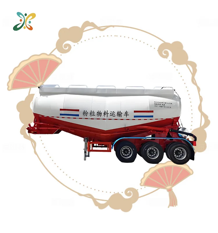 42Cbm 50Cbm 55 Cbm  V Shape Bulk Cement Tank Trailer Fly Ash Cement Bulker Carrier Tanker Semi Trailer For Sale