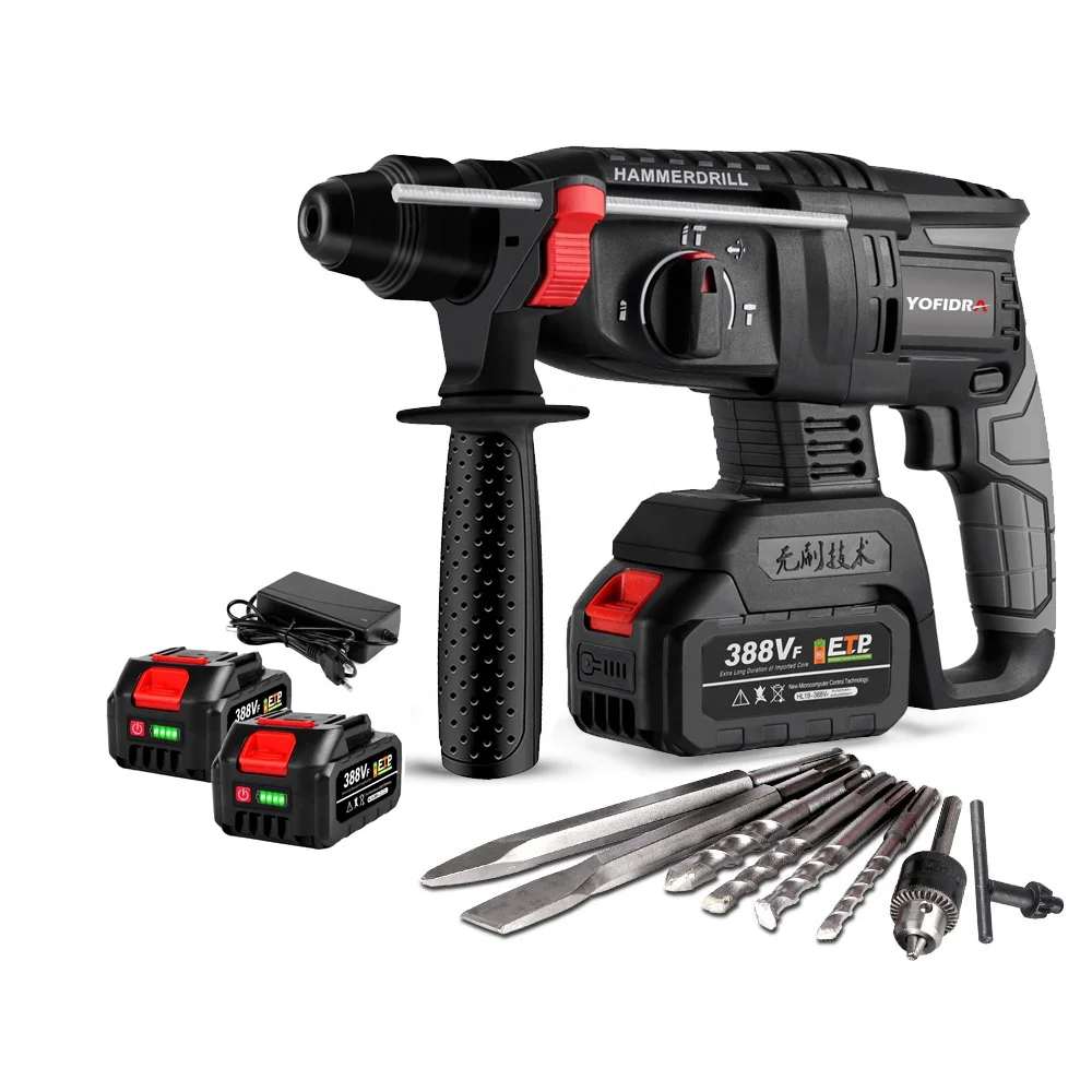 Brushless Electric Impact Dril Hammer Handheld Multifunction Rotary Rechargeable Power Tool For Makita 18V Battery