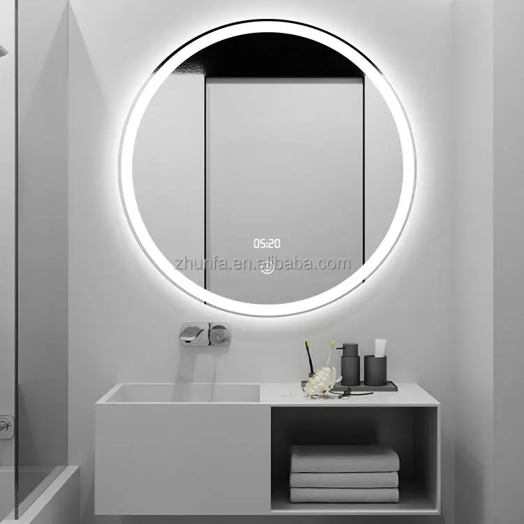 wholesale hotel round bath mirror bathroom smart mirror with led light