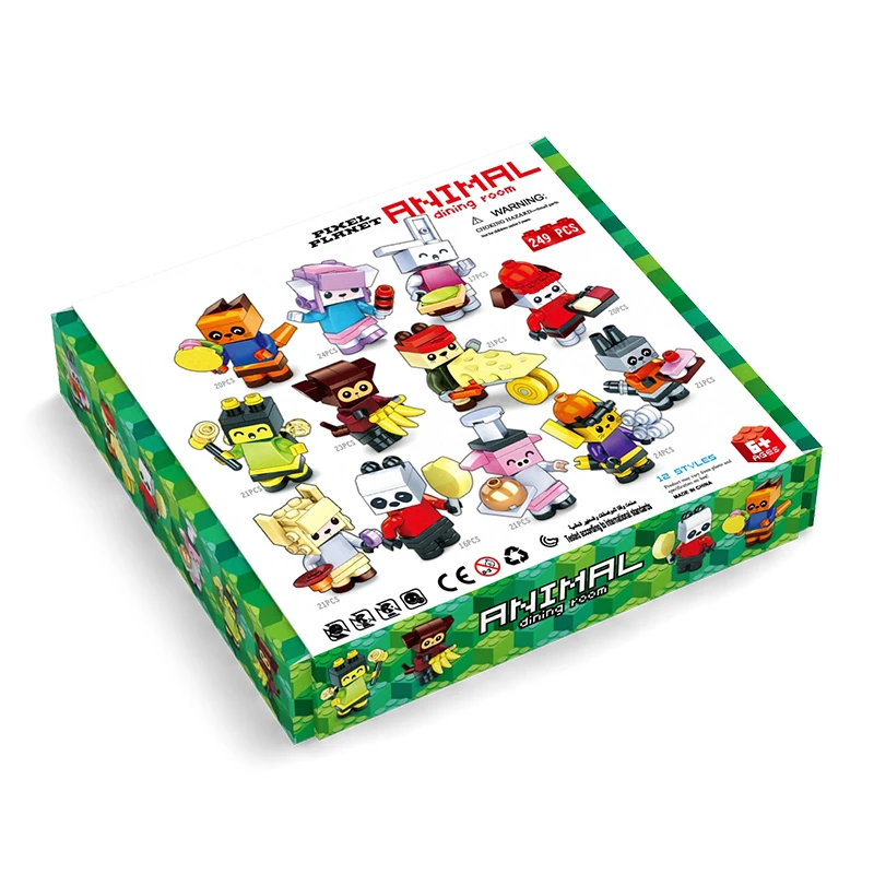 Cartoon Chinese animal Building Block Kids Educational Toys reasonable price house toys kids building block mini animal set