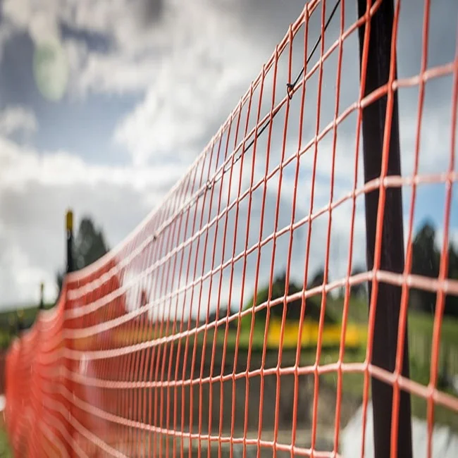 durable orange plastic safety barrier mesh garden fence