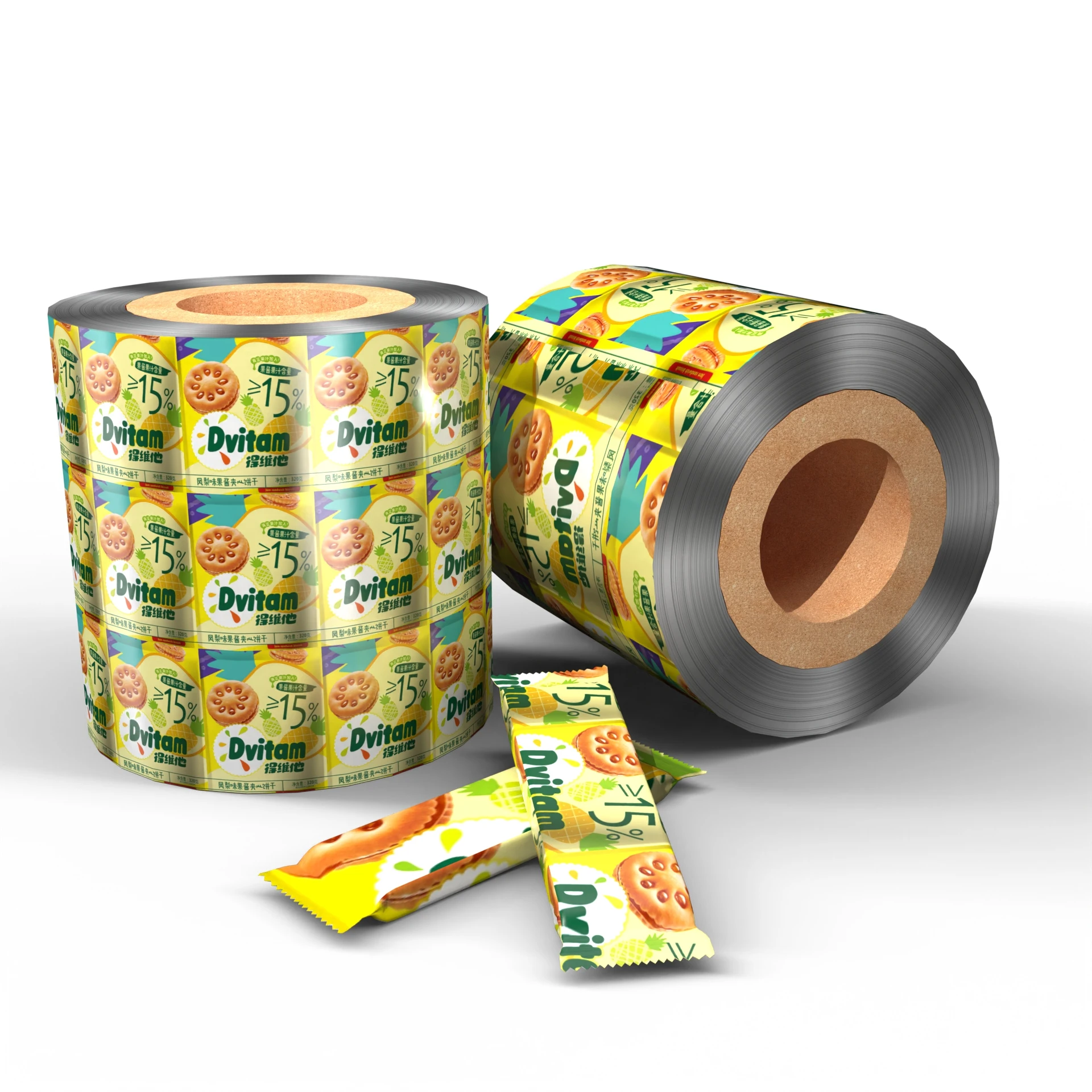 Food Packaging Film Roll Composite Layer Automatic Packaging Film Roll Plastic Packaging Candy Roll Film