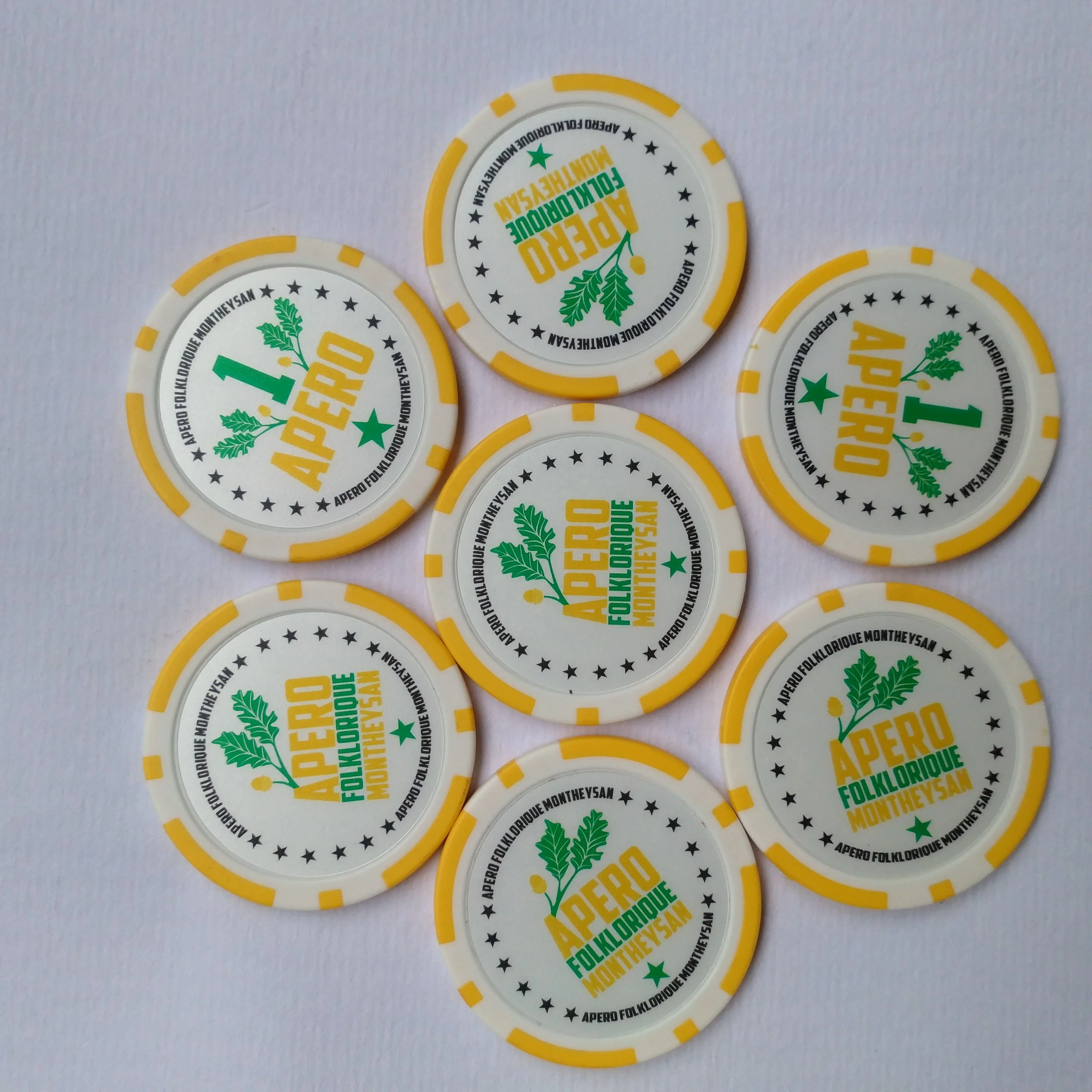 Custom made drinking  tokens jetons souvenir poker chips