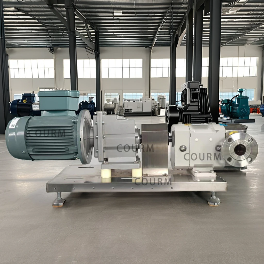 COURM Stainless Steel Lobe Pump Hygienic Rotor Pump Food Grade High Viscosity Liquid transfer pump