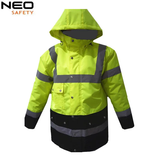 WInter HIVIS jacket men cargo jacket work clothing  long sleeve work suit reflective safety clothing