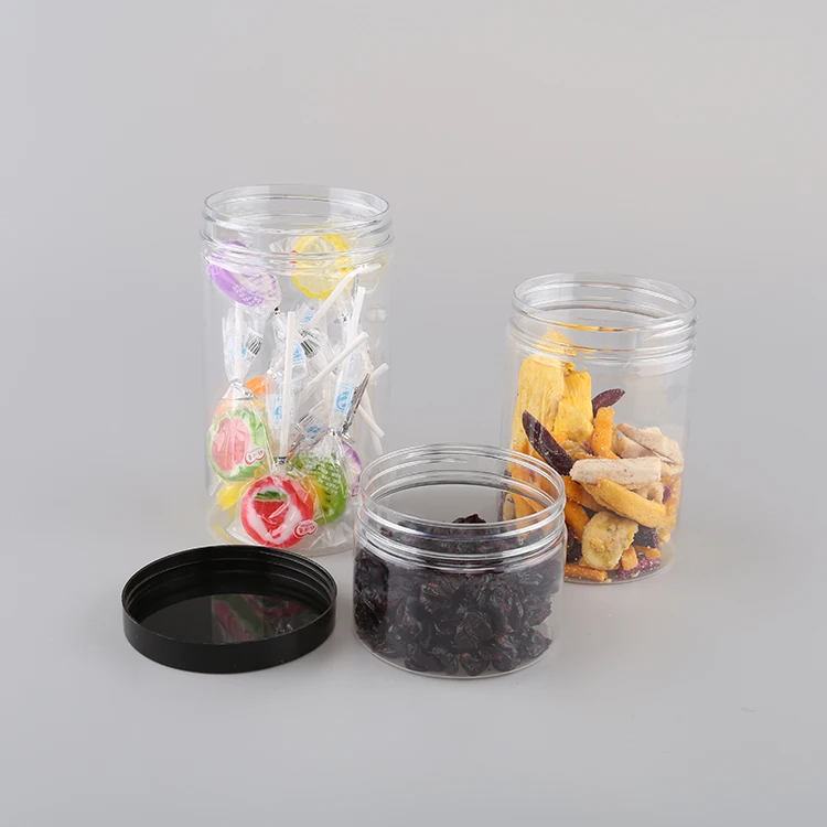 China wholesale plastic food wrapper snack packaging bag blank pet bottle wholesale cookie jars