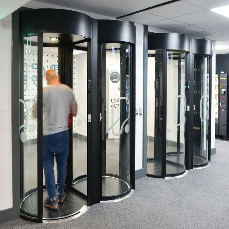 Security Mantraps Automatic Interlocking Door System Commercial Automatic Interior Double Door Airlock