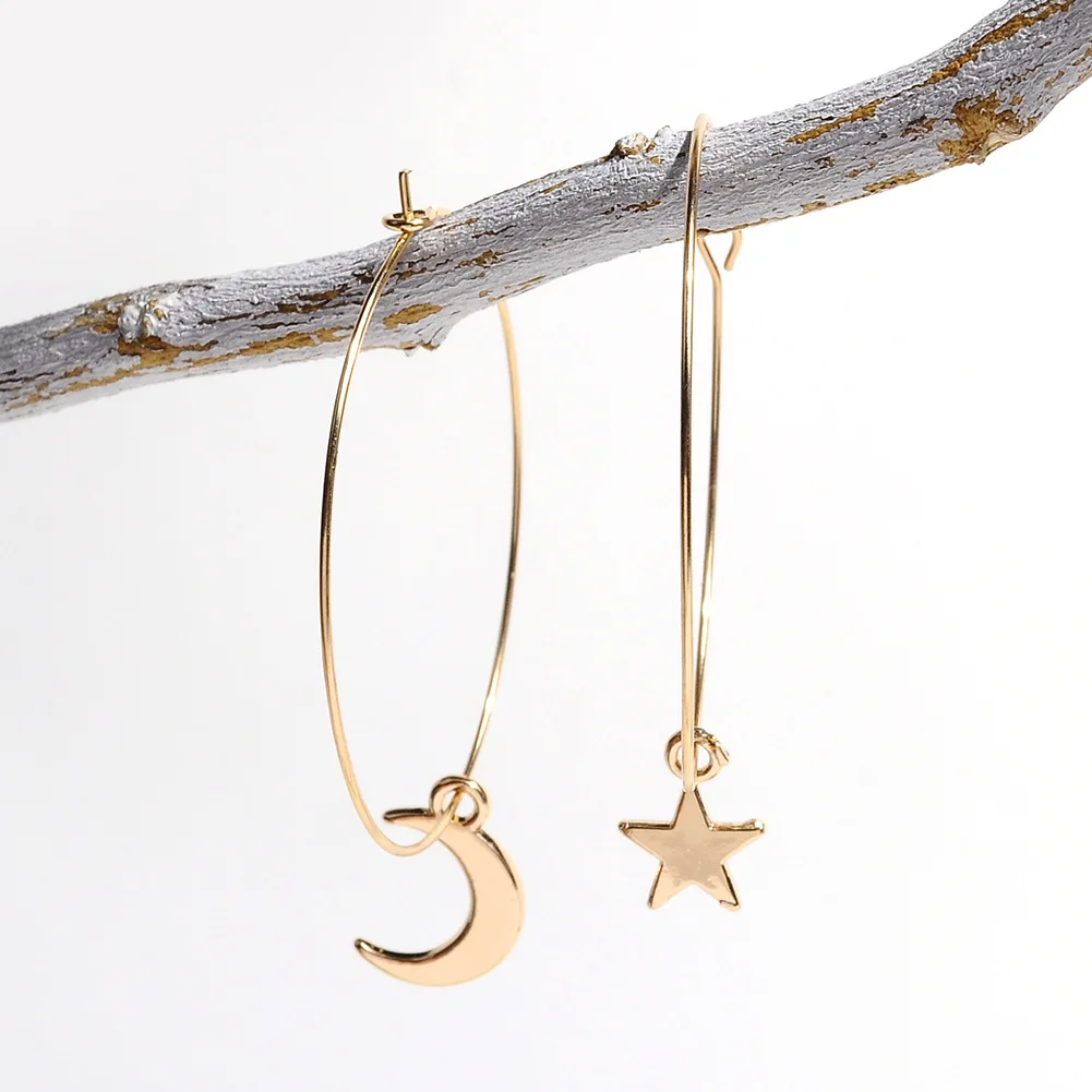 
Hot sale Jewelry Hoops Drop Earrings Stainless Steel Gold Silver Charm Antique Gold Plated Zircon Earring 