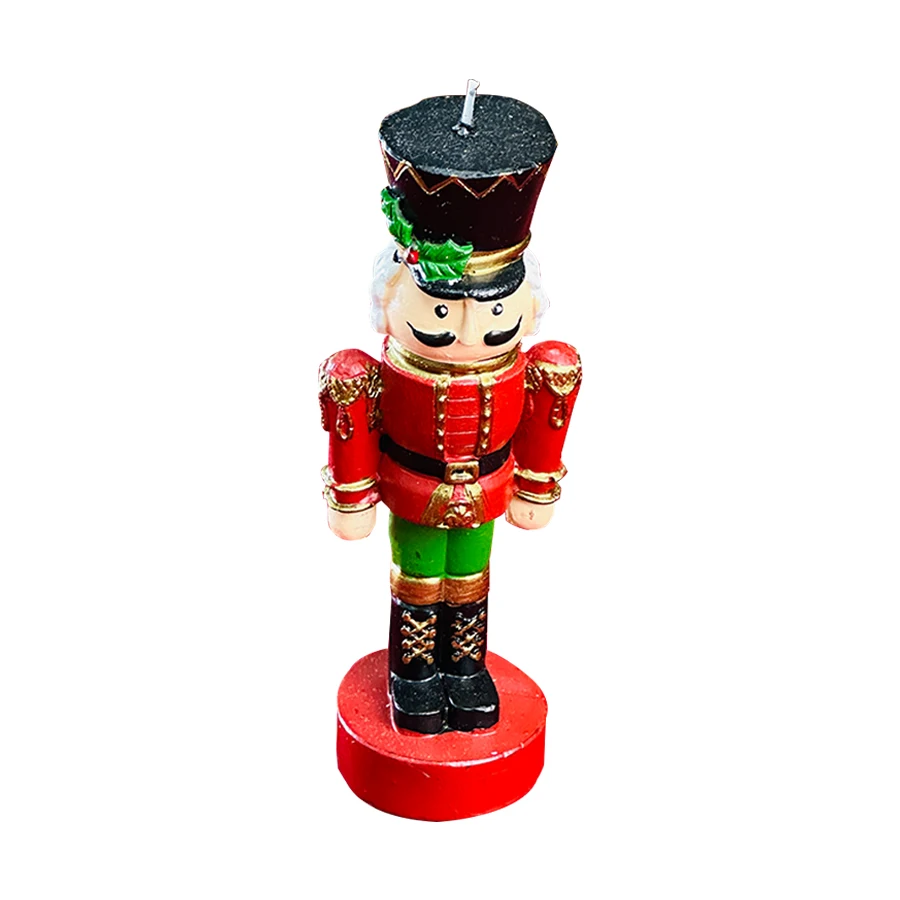 New Arrival 6 inch Christmas Nutcrackers Wax Candles Soldiers Xmas Gift Nutcracker Figures Candles for Home New Year Party Decor